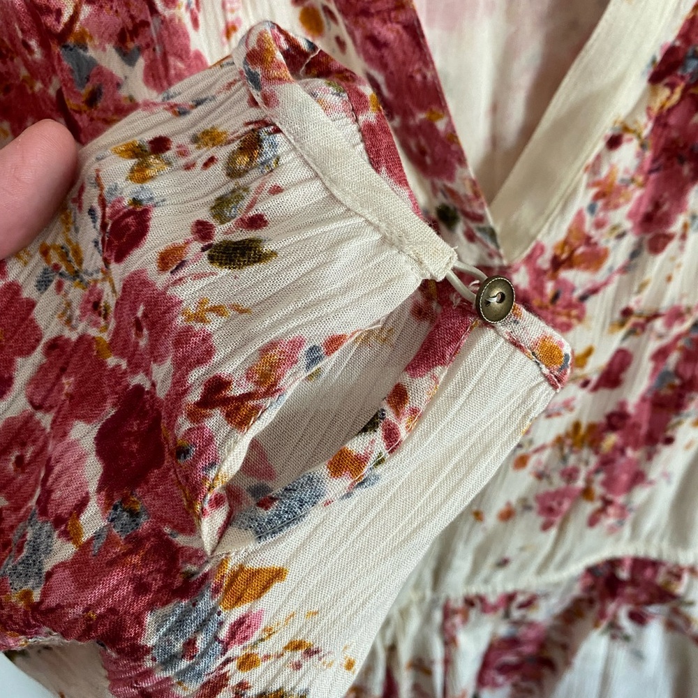 O'Neill‎ Floral Tunic Dress with Drawstring Waistband Beach Boho - Picture 3 of 6